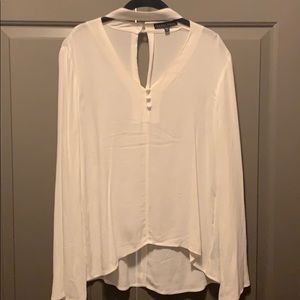 White long sleeve top